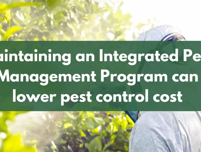Maintaining an Integrated Pest Management Program can lower pest control cost
