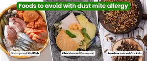 Food to avoid with dust mite allergy