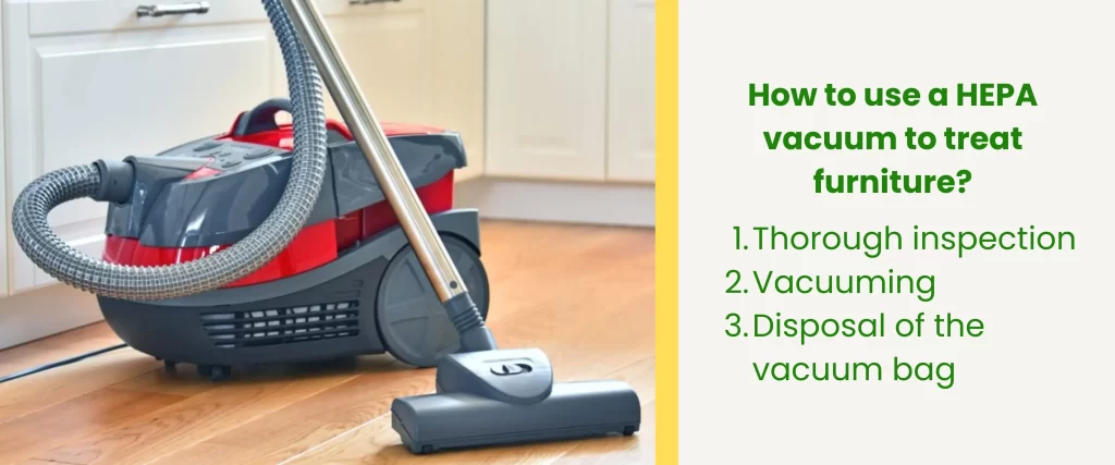 How to use a HEPA vacuum to treat furniture